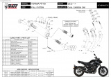 Kompletní výfukový systém Mivv Yamaha MT-09 (14-20) Oval Carbon