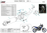 Výfuk Mivv Yamaha Tenere 700 (19-24) Oval Nerez černý
